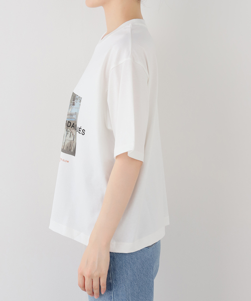 IENA（イエナ）の「コットンフォトミックスTシャツ（Tシャツ/カットソー・レディース・ホワイト/ホワイト系その他・FREE）」の3枚目の写真
