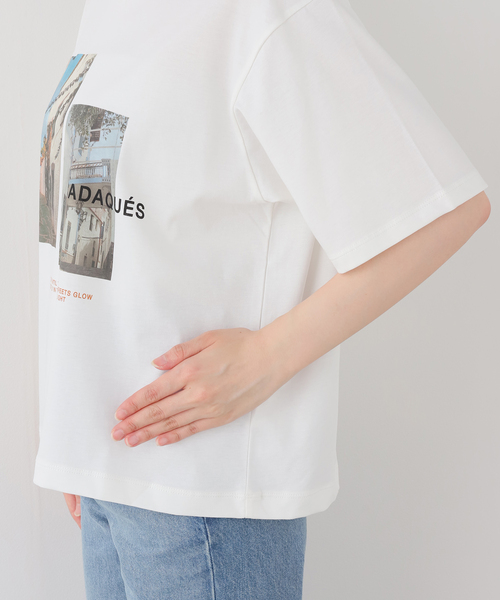 IENA（イエナ）の「コットンフォトミックスTシャツ（Tシャツ/カットソー・レディース・ホワイト/ホワイト系その他・FREE）」の5枚目の写真