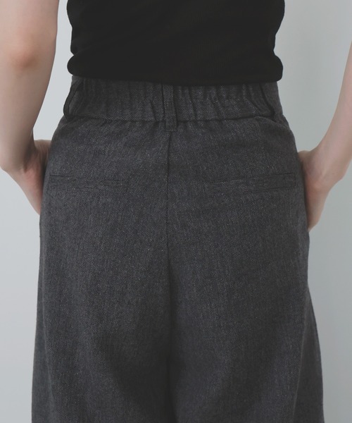 LIAN(リアン)の「【セットアップ対応】ミックスツイードタックワイドパンツ(その他パンツ・レディース・チャコールグレー/ベージュ・FREE)」の8枚目の写真
