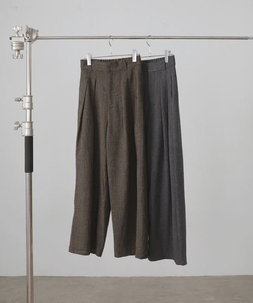 LIAN(リアン)の「【セットアップ対応】ミックスツイードタックワイドパンツ(その他パンツ・レディース・チャコールグレー/ベージュ・FREE)」の14枚目の写真