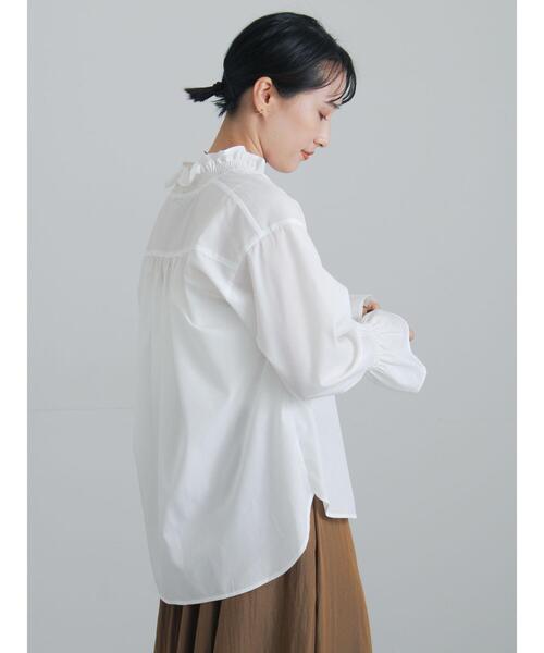 Te chichi(テチチ)の「Vネックスタンドフリルブラウス(シャツ/ブラウス・レディース・ブルー/グレー・F)」の20枚目の写真