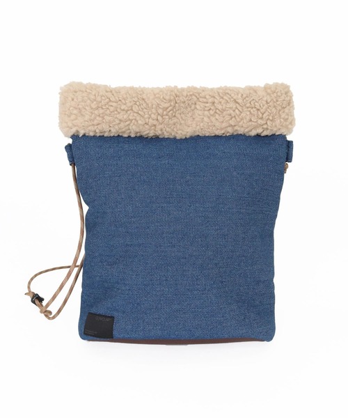 GLIMCLAP(グリムクラップ)の「mko13935-Shearling Denim Drawstring Tote 巾着バッグ(212-035-gla-cg)(ショルダーバッグ・メンズ・ブラック/インディゴブルー/コバルトブルー・FREE)」の19枚目の写真