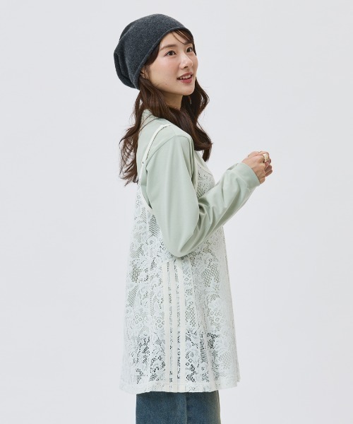 adidas(アディダス)の「【Kep1er ヒュニンバヒエさん着用】 別注 アディダス adidas PRISM COLLECTION レースチュニック&長袖Tシャツ セット(その他トップス・レディース・グレー/グリーン・XL/L/M/S)」の8枚目の写真