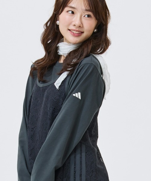 adidas(アディダス)の「【Kep1er ヒュニンバヒエさん着用】 別注 アディダス adidas PRISM COLLECTION レースチュニック&長袖Tシャツ セット(その他トップス・レディース・グレー/グリーン・XL/L/M/S)」の15枚目の写真