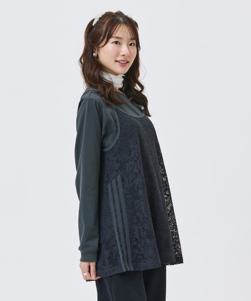 adidas(アディダス)の「【Kep1er ヒュニンバヒエさん着用】 別注 アディダス adidas PRISM COLLECTION レースチュニック&長袖Tシャツ セット(その他トップス・レディース・グレー/グリーン・XL/L/M/S)」の17枚目の写真