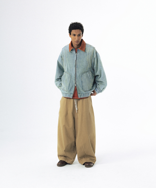 ANGLAN(アングラン)の「Denim Work Zip-Up Jacket - Washed Blue(デニムジャケット・メンズ・その他・1/02)」の3枚目の写真