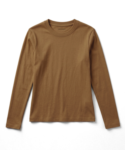 REBRENNER(リブレンナー)の「ベーシック スリムフィット ロングスリーブ バーガンディ(Tシャツ/カットソー・レディース・その他・FREE)」の3枚目の写真