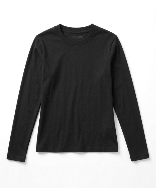 REBRENNER(リブレンナー)の「ベーシック スリムフィット ロングスリーブ バーガンディ(Tシャツ/カットソー・レディース・その他・FREE)」の4枚目の写真