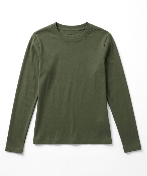 REBRENNER(リブレンナー)の「ベーシック スリムフィット ロングスリーブ バーガンディ(Tシャツ/カットソー・レディース・その他・FREE)」の5枚目の写真
