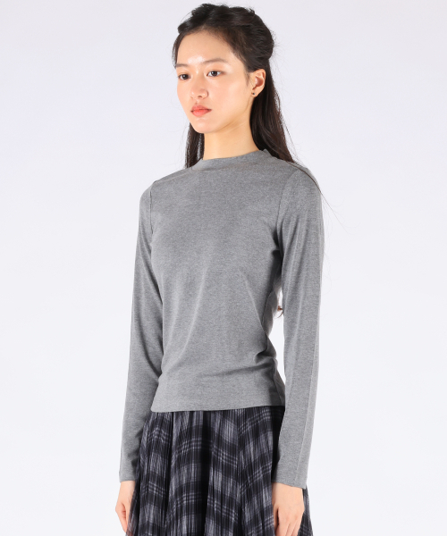 REBRENNER(リブレンナー)の「ベーシック スリムフィット ロングスリーブ バーガンディ(Tシャツ/カットソー・レディース・その他・FREE)」の12枚目の写真