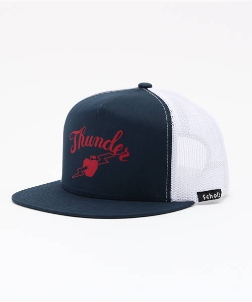 schott(ショット)の「Schott/ショット/TWILL TRUCKER CAP/ツイル トラッカー キャップ(キャップ・メンズ・ブラウン/ブラック系その他/ネイビー・FREE)」の3枚目の写真