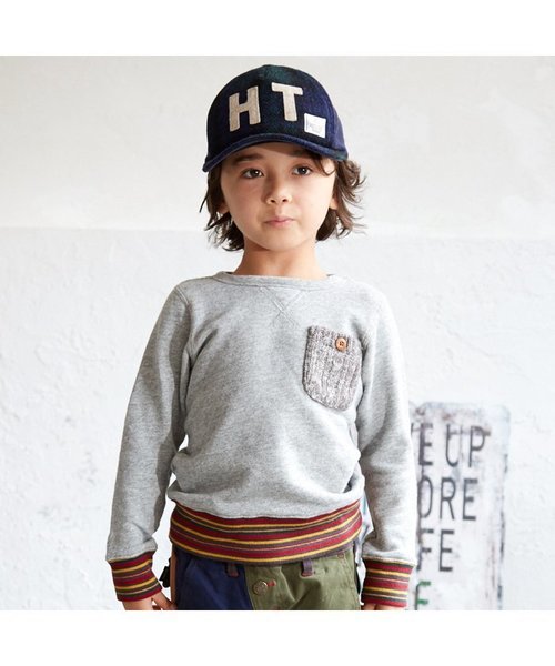 BREEZE（ブリーズ）の「ネット限定 ニットポケット付トレーナー（スウェット・キッズ・ネイビー/グレー/ライム・95/80/90/100/120/140/110/130）」の20枚目の写真