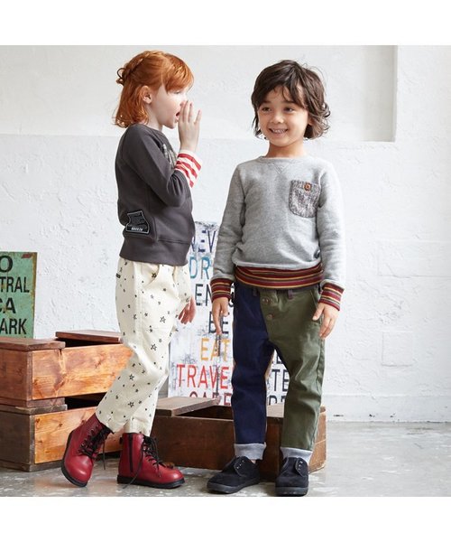 BREEZE（ブリーズ）の「ネット限定 ニットポケット付トレーナー（スウェット・キッズ・ネイビー/グレー/ライム・95/80/90/100/120/140/110/130）」の15枚目の写真