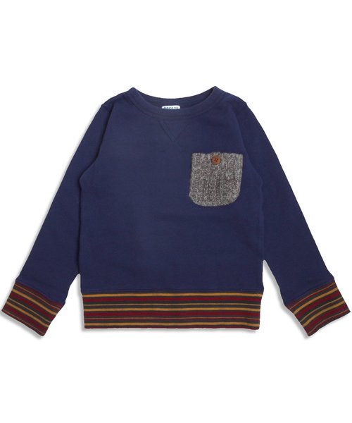 BREEZE（ブリーズ）の「ネット限定 ニットポケット付トレーナー（スウェット・キッズ・ネイビー/グレー/ライム・95/80/90/100/120/140/110/130）」の12枚目の写真