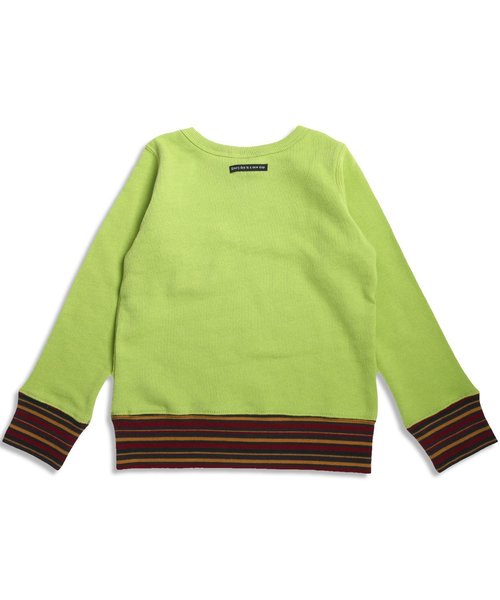 BREEZE（ブリーズ）の「ネット限定 ニットポケット付トレーナー（スウェット・キッズ・ネイビー/グレー/ライム・95/80/90/100/120/140/110/130）」の4枚目の写真