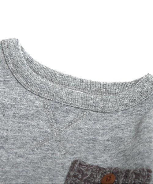 BREEZE（ブリーズ）の「ネット限定 ニットポケット付トレーナー（スウェット・キッズ・ネイビー/グレー/ライム・95/80/90/100/120/140/110/130）」の5枚目の写真