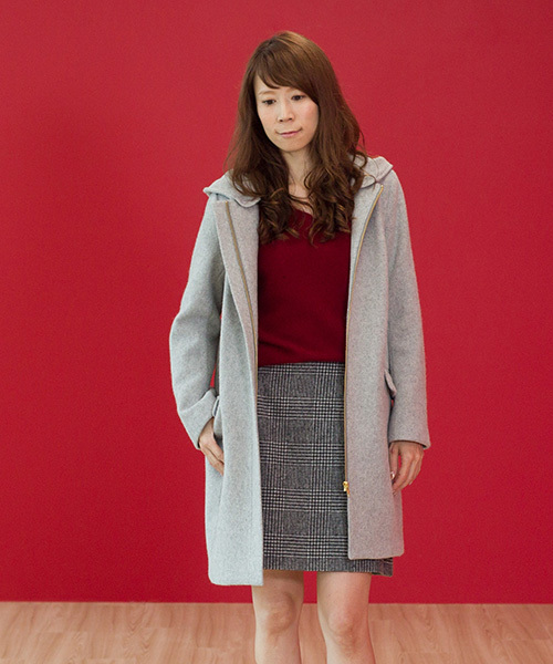 NATURAL BEAUTY BASIC(ナチュラルビューティーベーシック)の「ライトモッサチェックスカート(スカート・レディース・ブラック系その他/グレー系その他・SMALL/MEDIUM/LARGE/X-SMALL)」の14枚目の写真