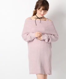 Heather | チョーカー付ViViコラボオフショルワンピース　　734308(ワンピース)
