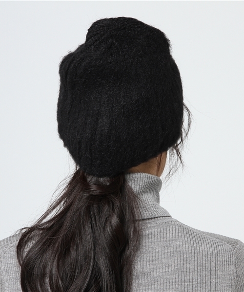 SLY（スライ）の「FAZZ RIB KNIT CAP（キャップ・レディース・ブラック/トップグレー・FREE）」の4枚目の写真
