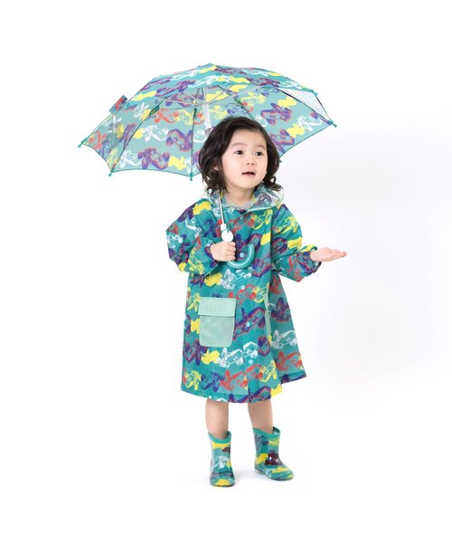Ampersand（アンパサンド）の「車総柄プリント窓付き傘（長傘・キッズ・ブルー/エメラルド・X-SMALL/SMALL/MEDIUM）」の4枚目の写真