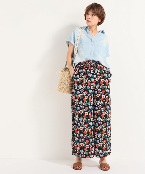 Simplicite(サンプリシテ)の「【SIMPLICITE】フラワースリットワイドパンツ(手洗い可)◆(その他パンツ・レディース・ブラック/イエロー・FREE)」の13枚目の写真