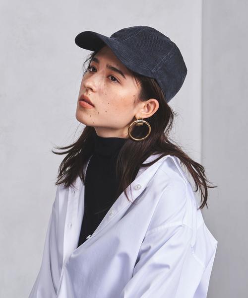 UNITED ARROWS(ユナイテッドアローズ)の「UWSC コーデュロイ キャップ ◆(キャップ・レディース・ダークグレー/ダークブラウン/ネイビー/ブラック・FREE)」の1枚目の写真