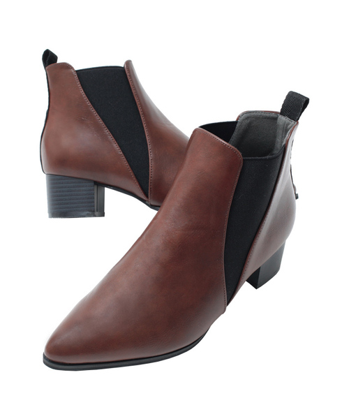 titivate（ティティベイト）の「ﾎﾟｲﾝﾃｯﾄﾞﾄｩｼｮｰﾄﾌﾞｰﾂ（ブーツ・レディース・ブラック/チャコールグレー/ブラウン・M/L/LL/S）」の3枚目の写真