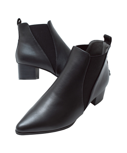 titivate（ティティベイト）の「ﾎﾟｲﾝﾃｯﾄﾞﾄｩｼｮｰﾄﾌﾞｰﾂ（ブーツ・レディース・ブラック/チャコールグレー/ブラウン・M/L/LL/S）」の4枚目の写真