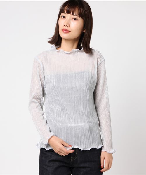 merlot plus(メルロープリュス)の「メロウラメトップス2434(Tシャツ/カットソー・レディース・ブラック/シルバー/ゴールド・FREE)」の6枚目の写真