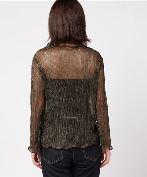 merlot plus(メルロープリュス)の「メロウラメトップス2434(Tシャツ/カットソー・レディース・ブラック/シルバー/ゴールド・FREE)」の12枚目の写真