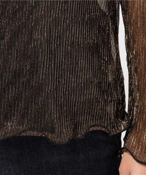 merlot plus(メルロープリュス)の「メロウラメトップス2434(Tシャツ/カットソー・レディース・ブラック/シルバー/ゴールド・FREE)」の8枚目の写真