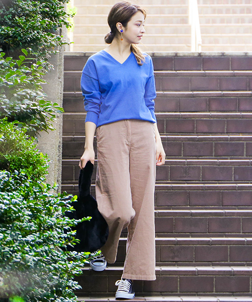 N.(N. Natural Beauty Basic)(エヌエヌナチュラルビューティーベーシック)の「コーデュロイストレートワイドパンツ(その他パンツ・レディース・ベージュ/ネイビー/ブラウン・SMALL/MEDIUM)」の18枚目の写真