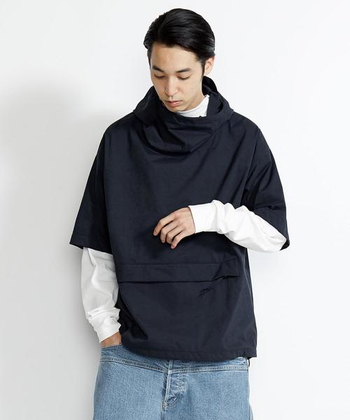 EN ROUTE（アンルート）の「＜EN ROUTE＞ハーフスリーブ フーデッド プルオーバー（その他アウター・メンズ・ネイビー/オリーブ・3/1/2）」の2枚目の写真