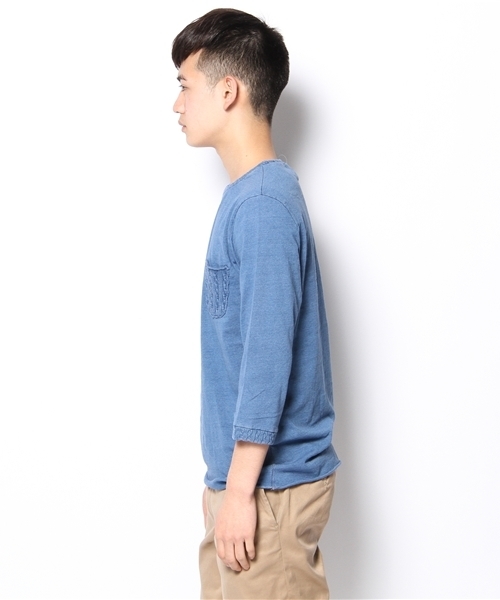 CIAOPANIC（チャオパニック）の「【Indigos】INDGOクルーポケTP/O（Tシャツ/カットソー・メンズ・ネイビー/ブルー・MEDIUM/LARGE）」の4枚目の写真