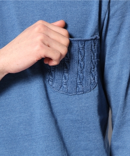 CIAOPANIC（チャオパニック）の「【Indigos】INDGOクルーポケTP/O（Tシャツ/カットソー・メンズ・ネイビー/ブルー・MEDIUM/LARGE）」の10枚目の写真