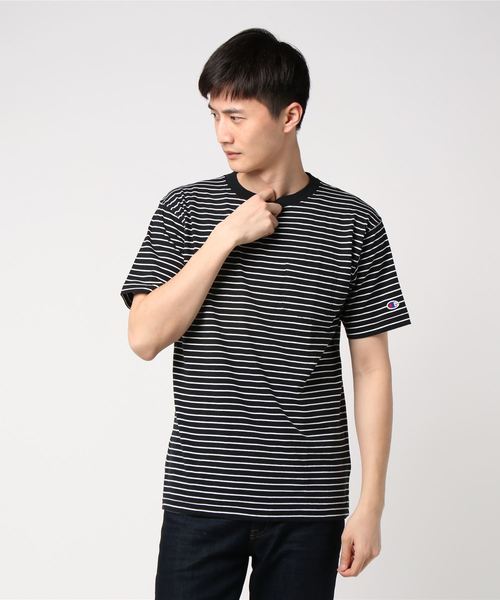 Champion（チャンピオン）の「【Champion/チャンピオン】メンズ ベーシック Tシャツ（Tシャツ/カットソー・メンズ・ホワイト/ブラック/ネイビー/グレー/ピンク・MEDIUM/SMALL/LARGE/X-LARGE）」の3枚目の写真