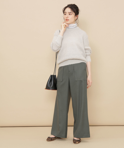 ADAM ET ROPE'(アダムエロペ)の「シアートリコットシフォンタートル(Tシャツ/カットソー・レディース・ライトグレー/ブラック/ブルー/グレー系その他・FREE)」の16枚目の写真