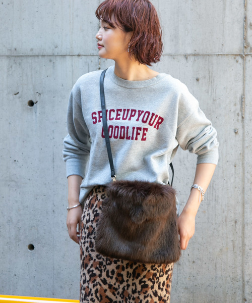 UR SELECT(ユーアールセレクト)の「ファー2wayショルダーBAG(ショルダーバッグ)」|ブラウン