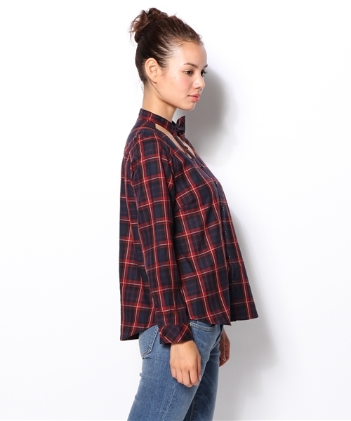 Rolick（ロリック）の「タイ付アキシャツ（シャツ/ブラウス・レディース・レッド/ブラック・FREE）」の8枚目の写真