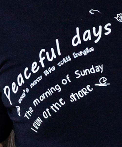 1piu1uguale3 RELAX（ウノピュウノウグァーレトレリラックス）の「1PIU1UGUALE3 RELAX(ウノピゥウノウグァーレトレ)グラフィックプリント 半袖Tシャツ（Tシャツ/カットソー・メンズ・ホワイト/ブラック/ネイビー・SMALL/MEDIUM/LARGE/X-LARGE/XX-LARGE）」の11枚目の写真