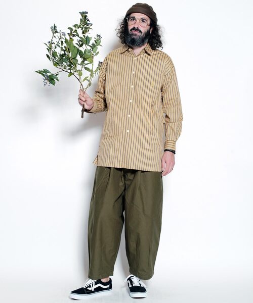 ALDIES（アールディーズ）の「ST Long Shirt / エスティーロングシャツ（シャツ/ブラウス・メンズ・ベージュ/ホワイト/ネイビー・LARGE/MEDIUM/SMALL）」の14枚目の写真