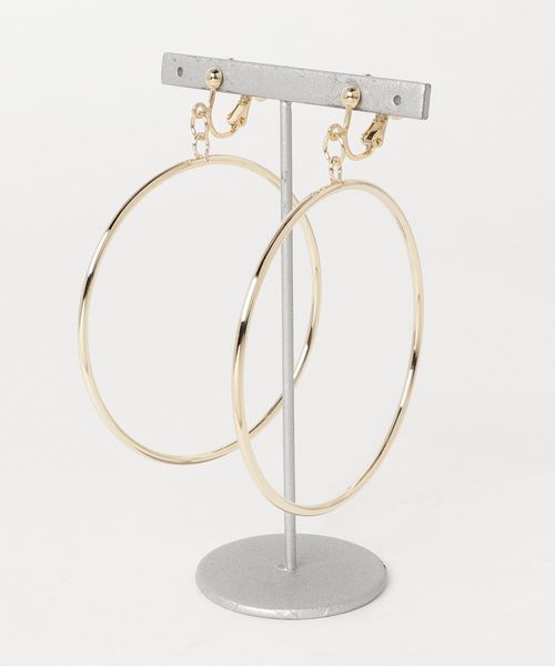 WEGO（ウィゴー）の「WEGO/フープカラーイヤリング（イヤリング・レディース・シルバー/ゴールド・FREE）」の4枚目の写真