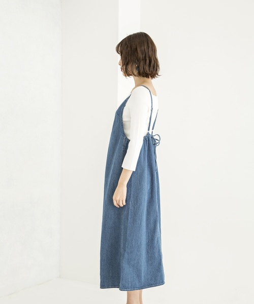 MILLION CARATS（ミリオンカラッツ）の「【STYLE4】ロングデニムワンピース（ワンピース・レディース・ブルー/ネイビー・FREE）」の4枚目の写真