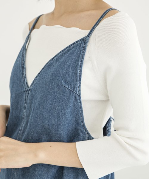 MILLION CARATS（ミリオンカラッツ）の「【STYLE4】ロングデニムワンピース（ワンピース・レディース・ブルー/ネイビー・FREE）」の6枚目の写真