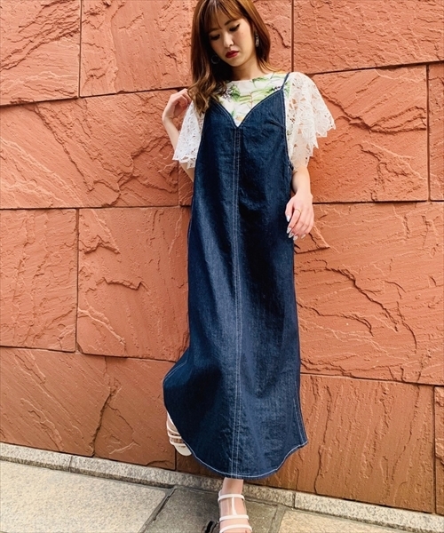 MILLION CARATS（ミリオンカラッツ）の「【STYLE4】ロングデニムワンピース（ワンピース・レディース・ブルー/ネイビー・FREE）」の16枚目の写真