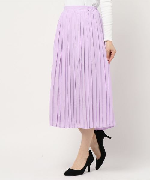 KOBE LETTUCE（コウベレタス）の「［ミディアムorマキシ丈］2typeフレアプリーツスカート（スカート・レディース・ベージュ/レッド/オフホワイト/イエロー/ミント/ラベンダー/ホワイト系その他/ベージュ系その他/グリーン系その他/パープル系その他/イエロー系その他/レッド系その他/ホワイト系その他2/ホワイト系その他3・FREE）」の11枚目の写真