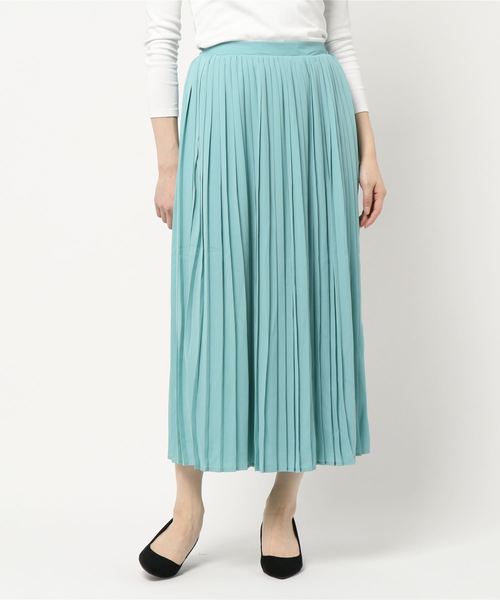 KOBE LETTUCE（コウベレタス）の「［ミディアムorマキシ丈］2typeフレアプリーツスカート（スカート・レディース・ベージュ/レッド/オフホワイト/イエロー/ミント/ラベンダー/ホワイト系その他/ベージュ系その他/グリーン系その他/パープル系その他/イエロー系その他/レッド系その他/ホワイト系その他2/ホワイト系その他3・FREE）」の8枚目の写真