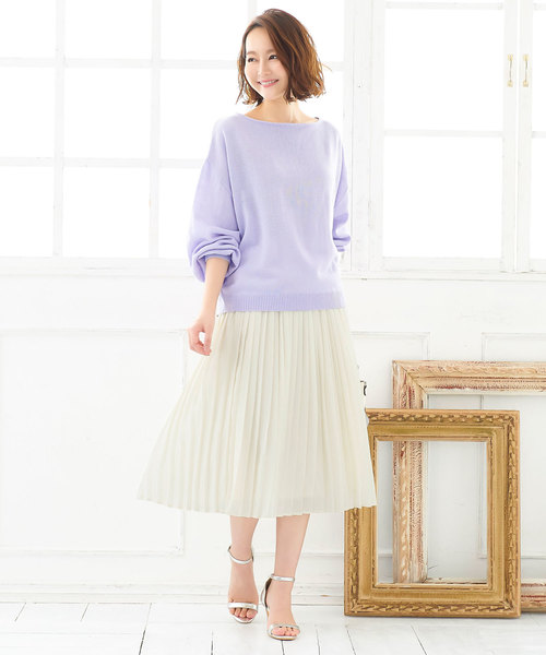 KOBE LETTUCE（コウベレタス）の「［ミディアムorマキシ丈］2typeフレアプリーツスカート（スカート・レディース・ベージュ/レッド/オフホワイト/イエロー/ミント/ラベンダー/ホワイト系その他/ベージュ系その他/グリーン系その他/パープル系その他/イエロー系その他/レッド系その他/ホワイト系その他2/ホワイト系その他3・FREE）」の22枚目の写真