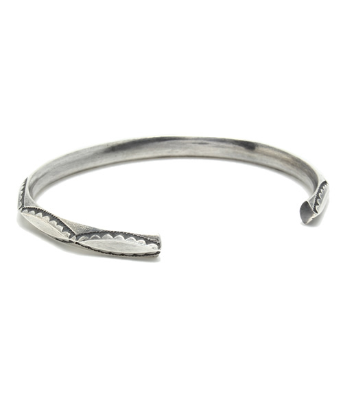 SILVER925 NATIVE BRACELET/シルバー/バングル SILVER925 NATIVE DESIGN WIDE BRACELET/シルバー/バングル