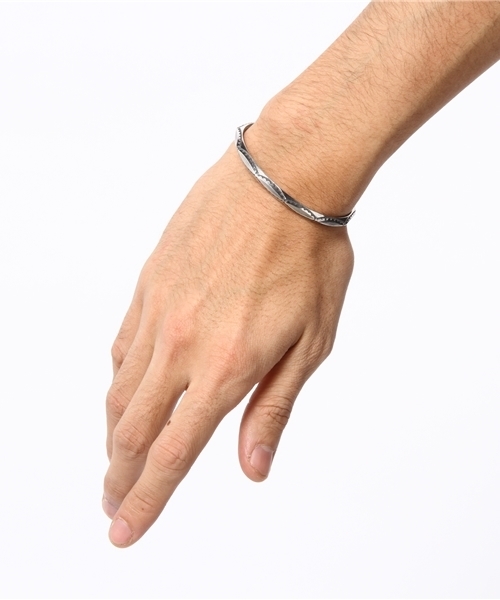 SILVER925 NATIVE BRACELET/シルバー/バングル SILVER925 NATIVE DESIGN WIDE BRACELET/シルバー/バングル